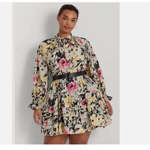 NWT Lauren Ralph Lauren Floral Cotton Voile Dress, Size 14
